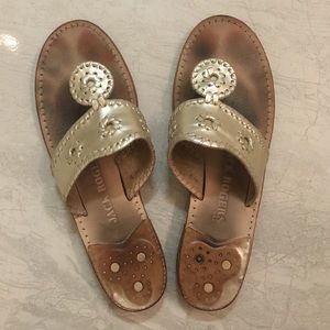 Jack Rogers Hamptons Thong Platinum Sandals